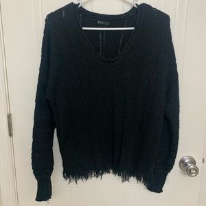 Frayed sweater